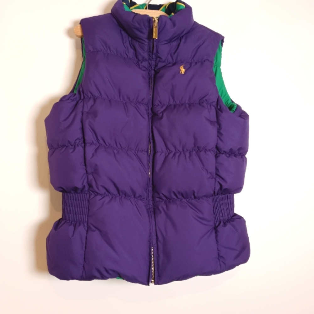 Ralph Lauren Blue Label Girls Reversible Down Filled Puffer Vest
